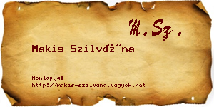 Makis Szilvána névjegykártya
